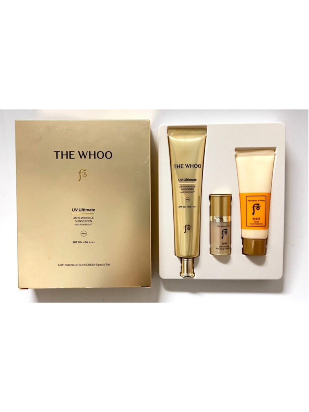 The history of Whoo UV Ultimate Anti-Wrinkle Sun Cream 75ml Set SPF50+/PA++++